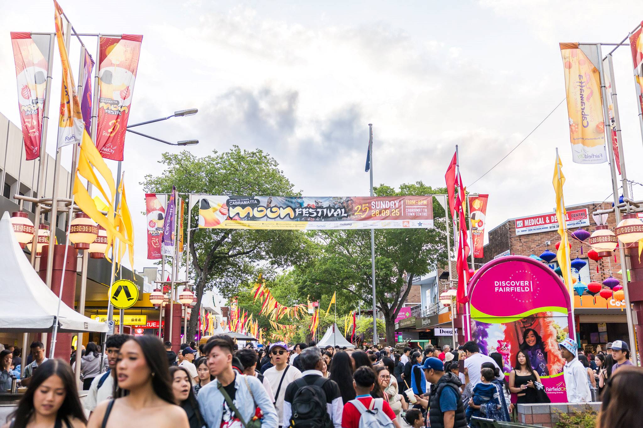 Festival crowds filling John Street in Cabramatta
