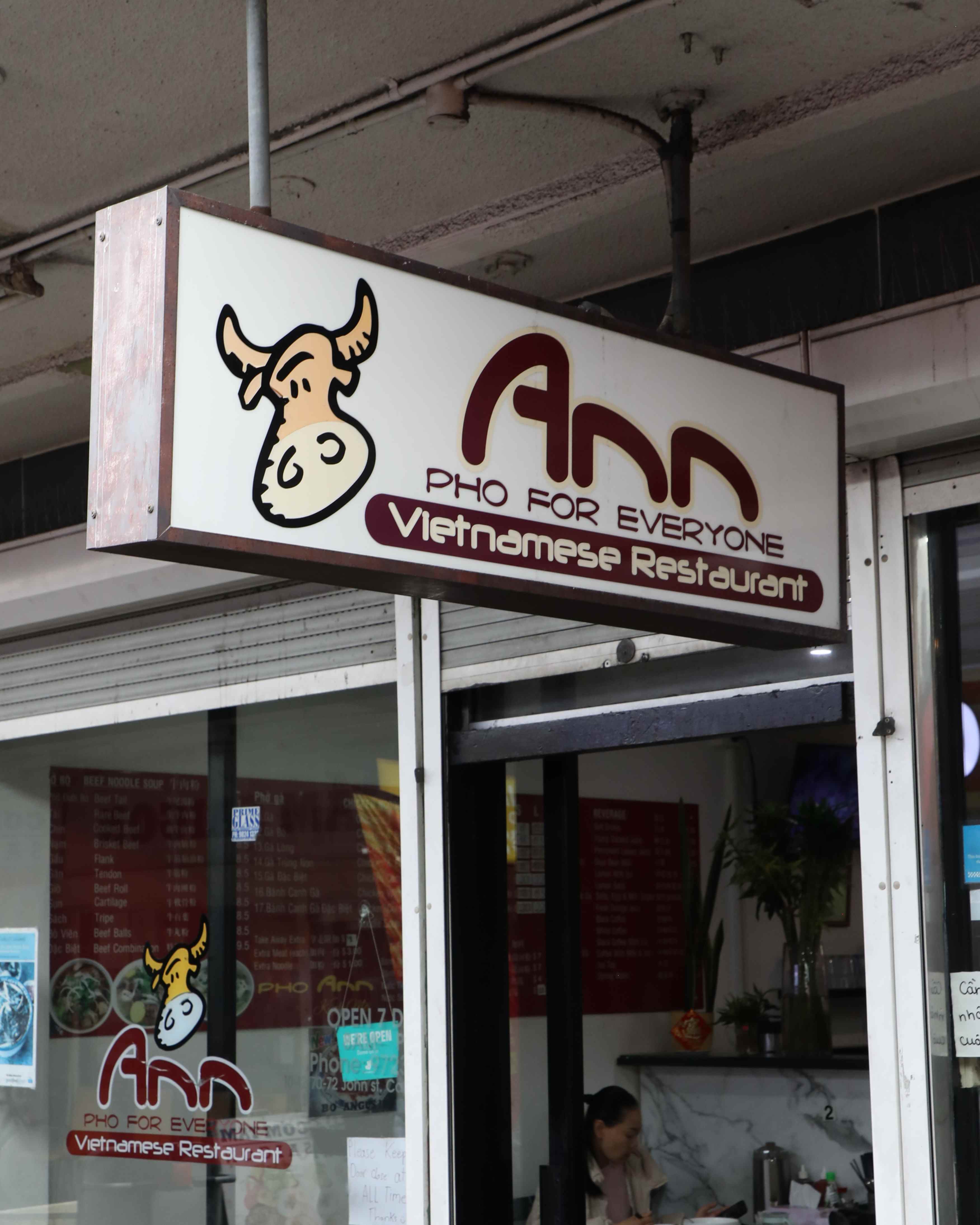The Pho Ann shopfront in Cabramatta