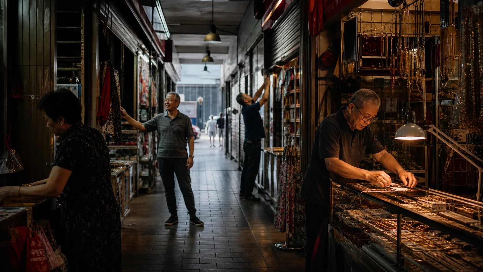 Local traders working inside a Cabramatta arcade today