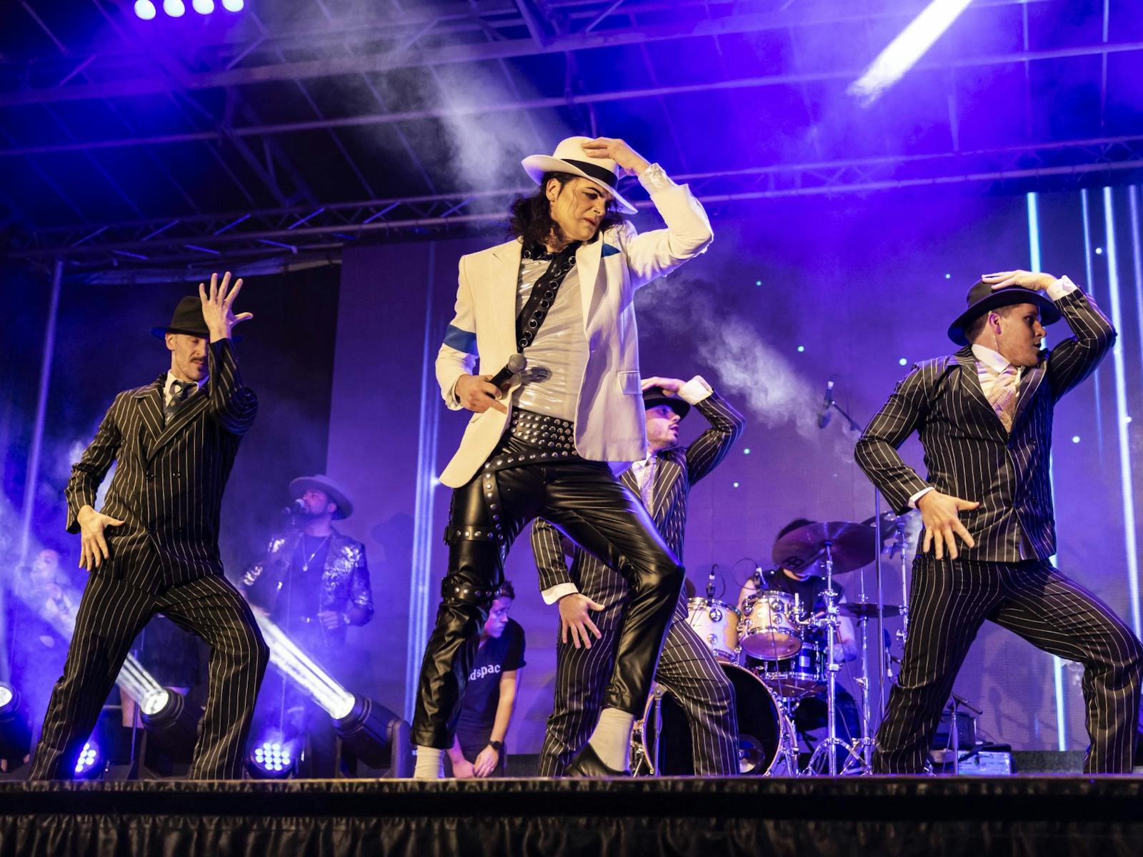 Performers on stage at the 2024 Cabramatta Moon Festival