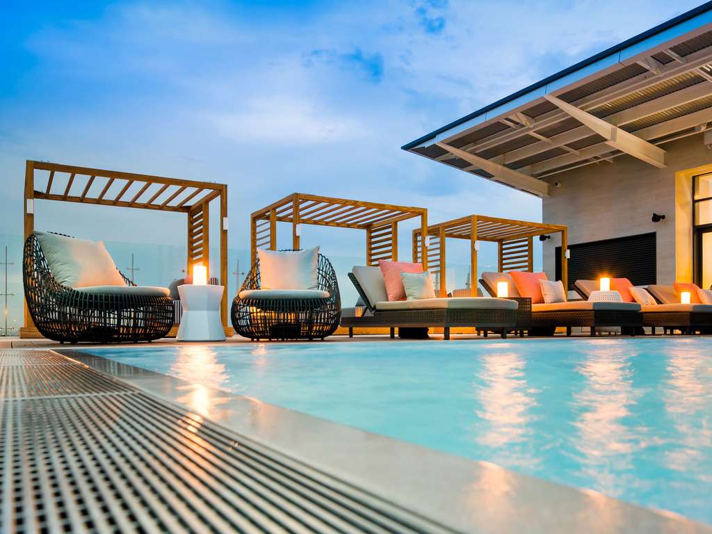 Rooftop pool terrace at The William Inglis Hotel in Warwick Farm